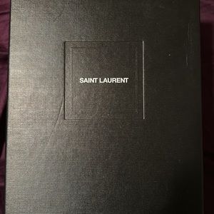 Black Patent YSL Opyum Pumps with Gold Heel.